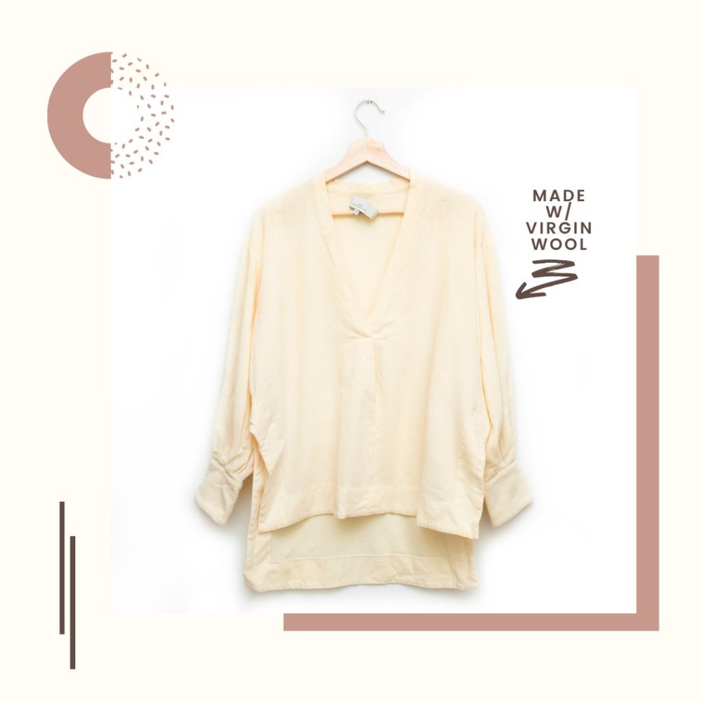Studio Nicholson Balloon Long Sleeves Wool High/Low Top
